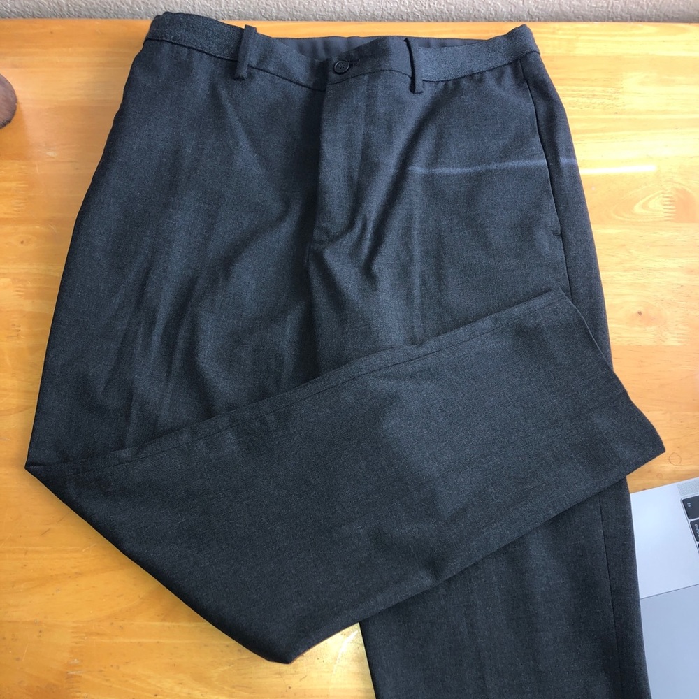Dark grey ankle dress pants